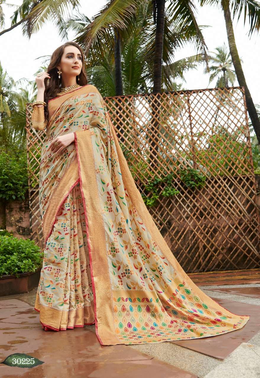 SUNDARI SILK VOL-2 BY SHANGRILA 30221 TO 30226 SERIES INDIAN TRADITIONAL WEAR COLLECTION BEAUTIFUL STYLISH FANCY COLORFUL PARTY WEAR & OCCASIONAL WEAR ZARI SILK SAREES AT WHOLESALE PRICE