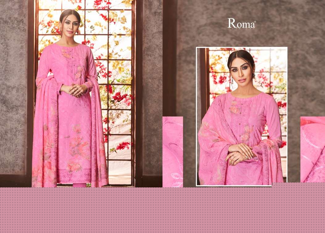 ROMA AIRIN BY JINAAM DRESSES 6935 TO 6943 SERIES DESIGNER SUITS BEAUTIFUL STYLISH FANCY COLORFUL PARTY WEAR & ETHNIC WEAR HEAVY JAM COTTON WITH EMBROIDERY DRESSES AT WHOLESALE PRICE