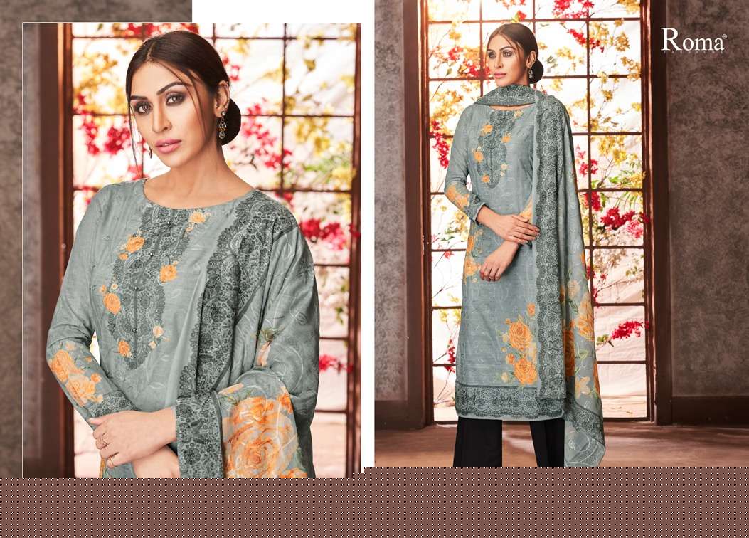 ROMA AIRIN BY JINAAM DRESSES 6935 TO 6943 SERIES DESIGNER SUITS BEAUTIFUL STYLISH FANCY COLORFUL PARTY WEAR & ETHNIC WEAR HEAVY JAM COTTON WITH EMBROIDERY DRESSES AT WHOLESALE PRICE