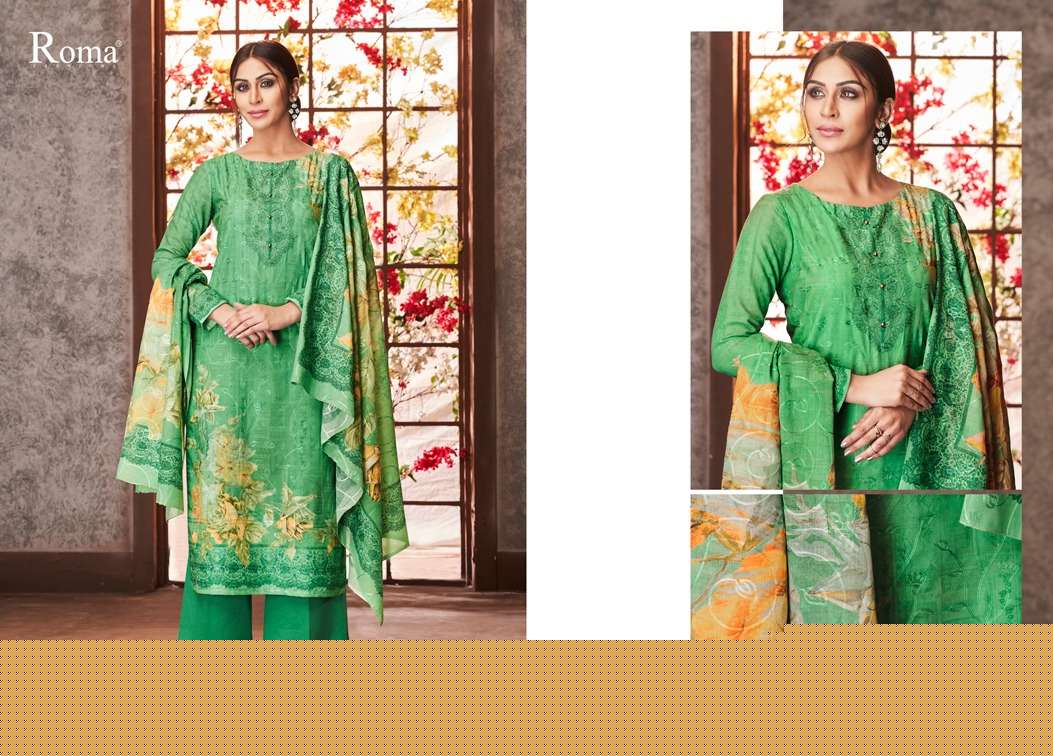 ROMA AIRIN BY JINAAM DRESSES 6935 TO 6943 SERIES DESIGNER SUITS BEAUTIFUL STYLISH FANCY COLORFUL PARTY WEAR & ETHNIC WEAR HEAVY JAM COTTON WITH EMBROIDERY DRESSES AT WHOLESALE PRICE
