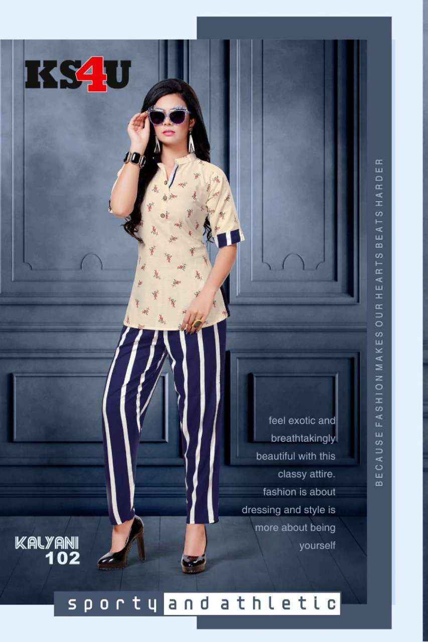 KALYANI BY KS4U 101 TO 106 SERIES BEAUTIFUL COLORFUL STYLISH FANCY CASUAL WEAR & READY TO WEAR TOP COTTON FLEX PRINT TOPS AT WHOLESALE PRICE