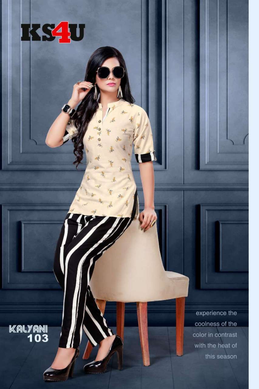 KALYANI BY KS4U 101 TO 106 SERIES BEAUTIFUL COLORFUL STYLISH FANCY CASUAL WEAR & READY TO WEAR TOP COTTON FLEX PRINT TOPS AT WHOLESALE PRICE