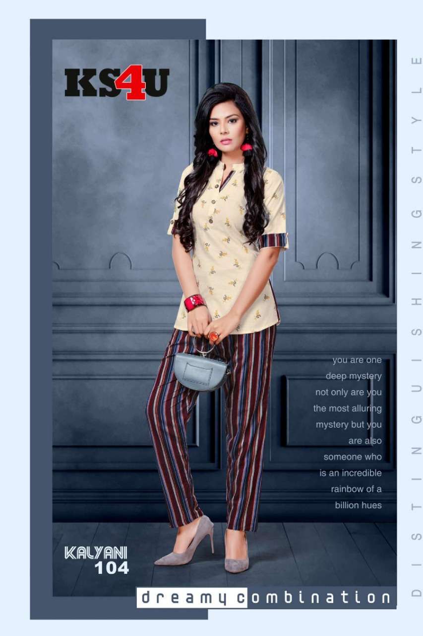KALYANI BY KS4U 101 TO 106 SERIES BEAUTIFUL COLORFUL STYLISH FANCY CASUAL WEAR & READY TO WEAR TOP COTTON FLEX PRINT TOPS AT WHOLESALE PRICE