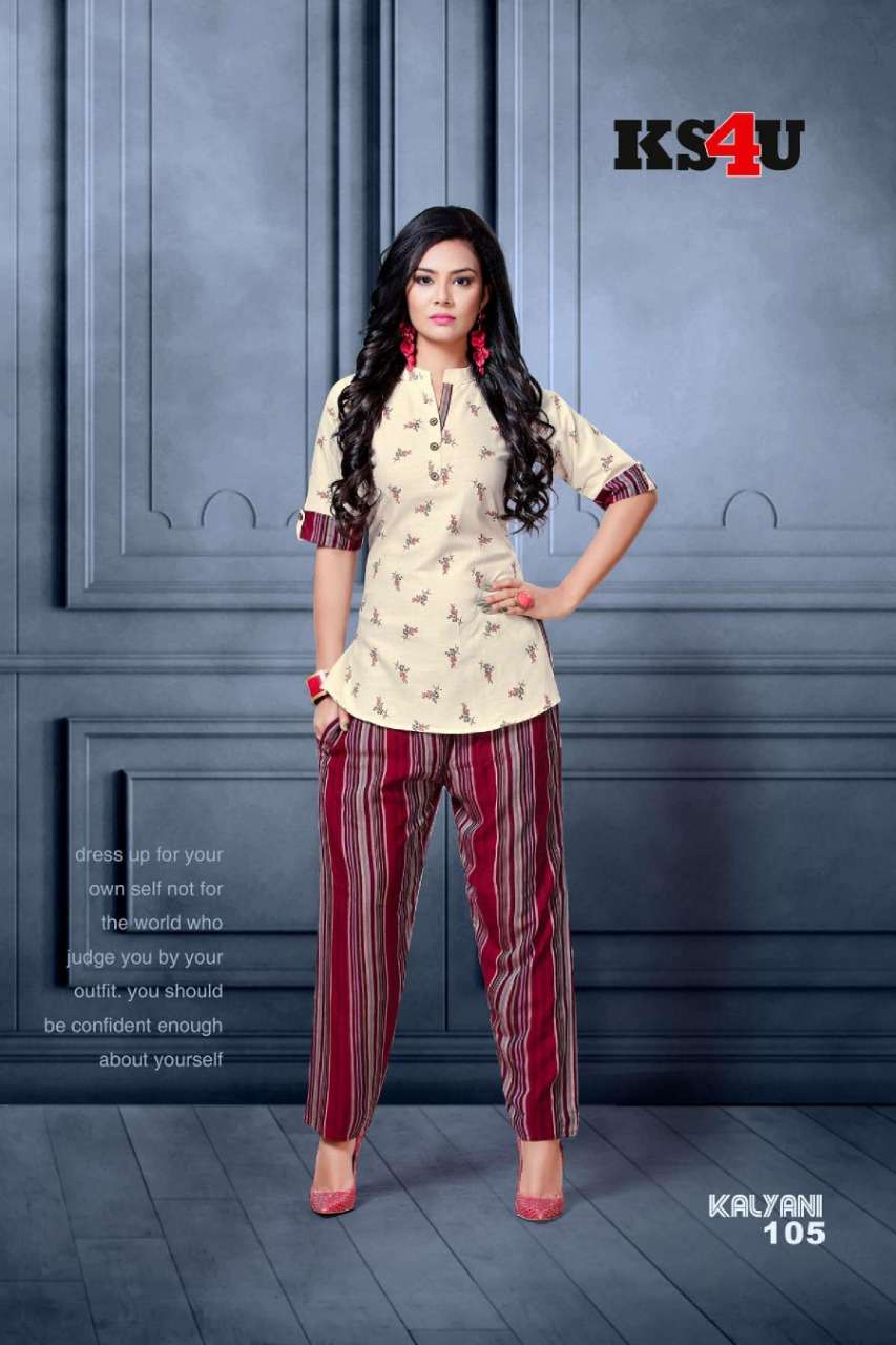 KALYANI BY KS4U 101 TO 106 SERIES BEAUTIFUL COLORFUL STYLISH FANCY CASUAL WEAR & READY TO WEAR TOP COTTON FLEX PRINT TOPS AT WHOLESALE PRICE