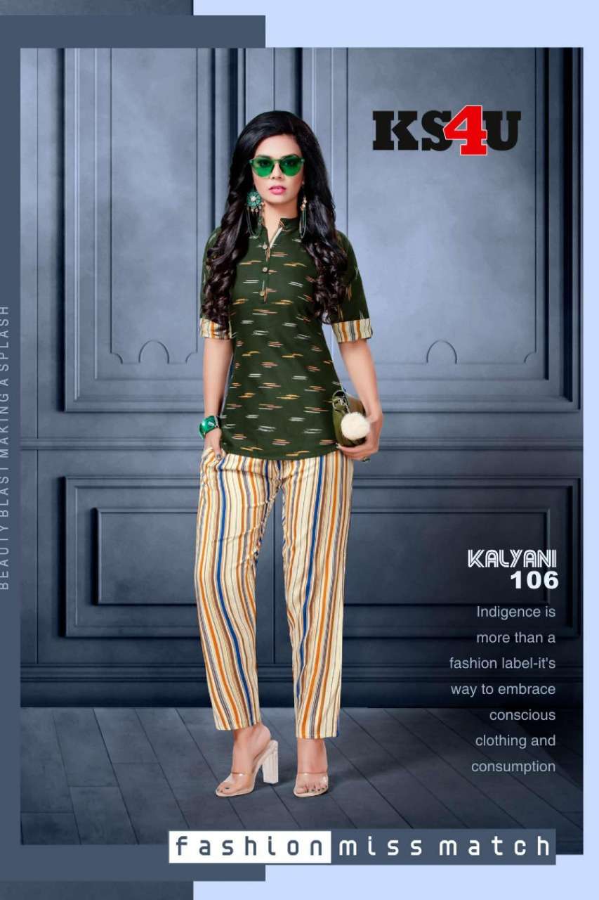 KALYANI BY KS4U 101 TO 106 SERIES BEAUTIFUL COLORFUL STYLISH FANCY CASUAL WEAR & READY TO WEAR TOP COTTON FLEX PRINT TOPS AT WHOLESALE PRICE