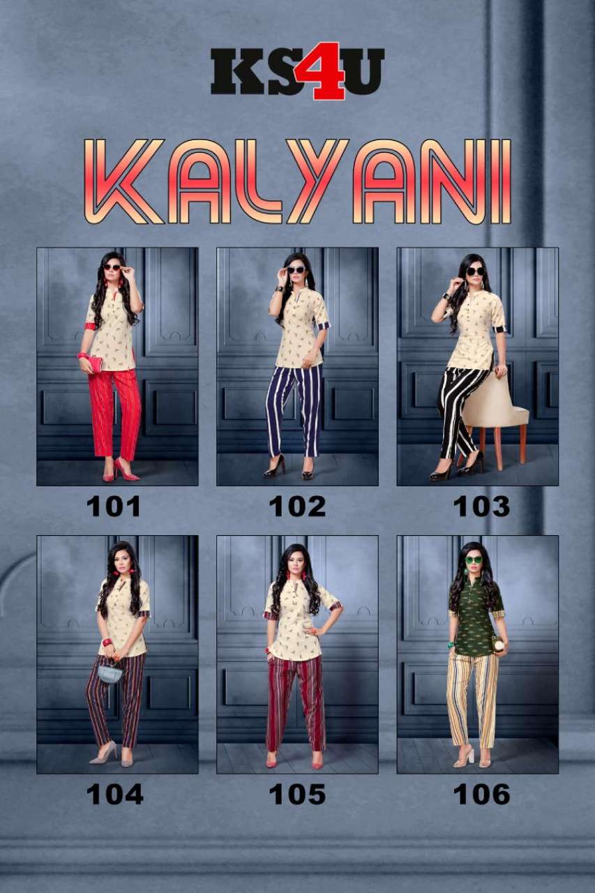 KALYANI BY KS4U 101 TO 106 SERIES BEAUTIFUL COLORFUL STYLISH FANCY CASUAL WEAR & READY TO WEAR TOP COTTON FLEX PRINT TOPS AT WHOLESALE PRICE