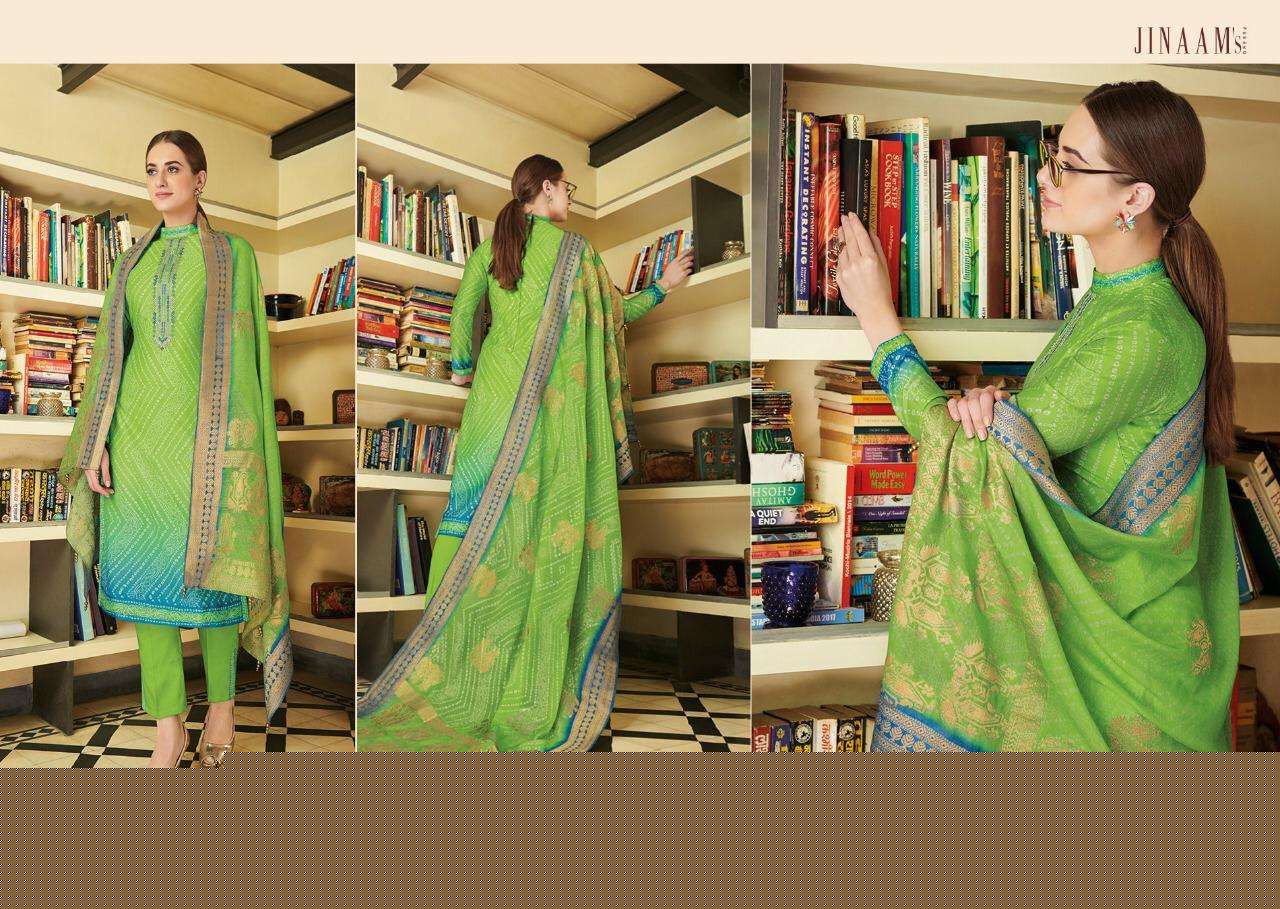 JINAAM URMIKA BY JINAAM DRESSE 8020 TO 8025 SERIES BEAUTIFUL SUITS STYLISH FANCY COLORFUL PARTY WEAR & ETHNIC WEAR RUSSIANM SILK DIGITAL PRINTED WITH EMBROIDERED DRESSES AT WHOLESALE PRICE