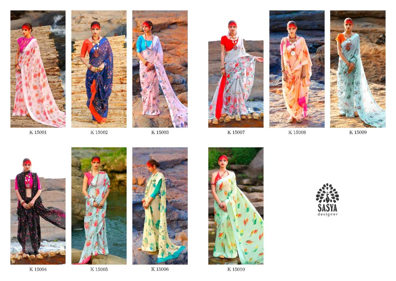 JOGNI BY SASYA DESIGNER 15001 TO 15010 SERIES INDIAN TRADITIONAL WEAR COLLECTION BEAUTIFUL STYLISH FANCY COLORFUL PARTY WEAR & OCCASIONAL WEAR LINEN COTTON DIGITAL PRINT SAREES AT WHOLESALE PRICE