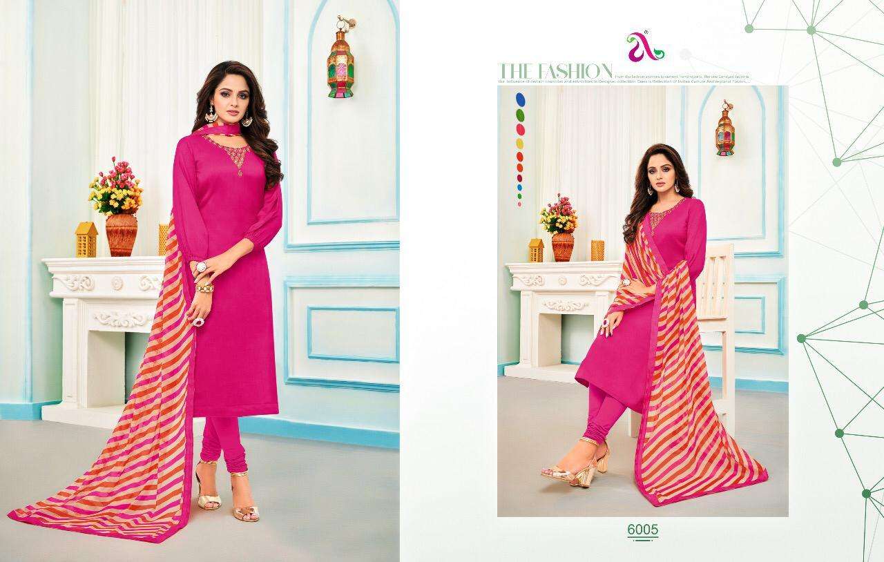 DAIRY MILK VOL-30 BY ANGROOP PLUS 6003 TO 6018 SERIES DESIGNER SUITS BEAUTIFUL FANCY STYLISH COLORFUL PARTY WEAR & OCCASIONAL WEAR CHANDERI COTTON / MUSLIN SILK DRESSES AT WHOLESALE PRICE