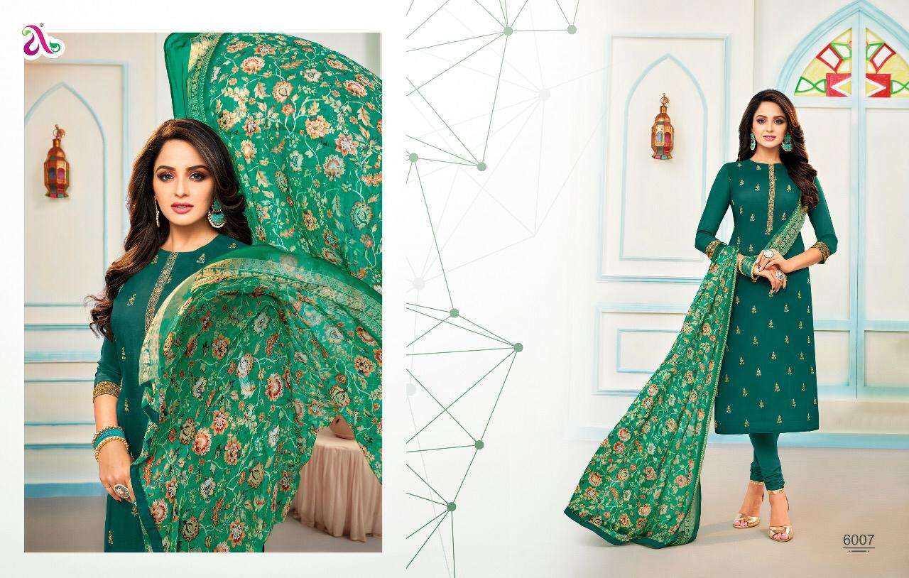 DAIRY MILK VOL-30 BY ANGROOP PLUS 6003 TO 6018 SERIES DESIGNER SUITS BEAUTIFUL FANCY STYLISH COLORFUL PARTY WEAR & OCCASIONAL WEAR CHANDERI COTTON / MUSLIN SILK DRESSES AT WHOLESALE PRICE