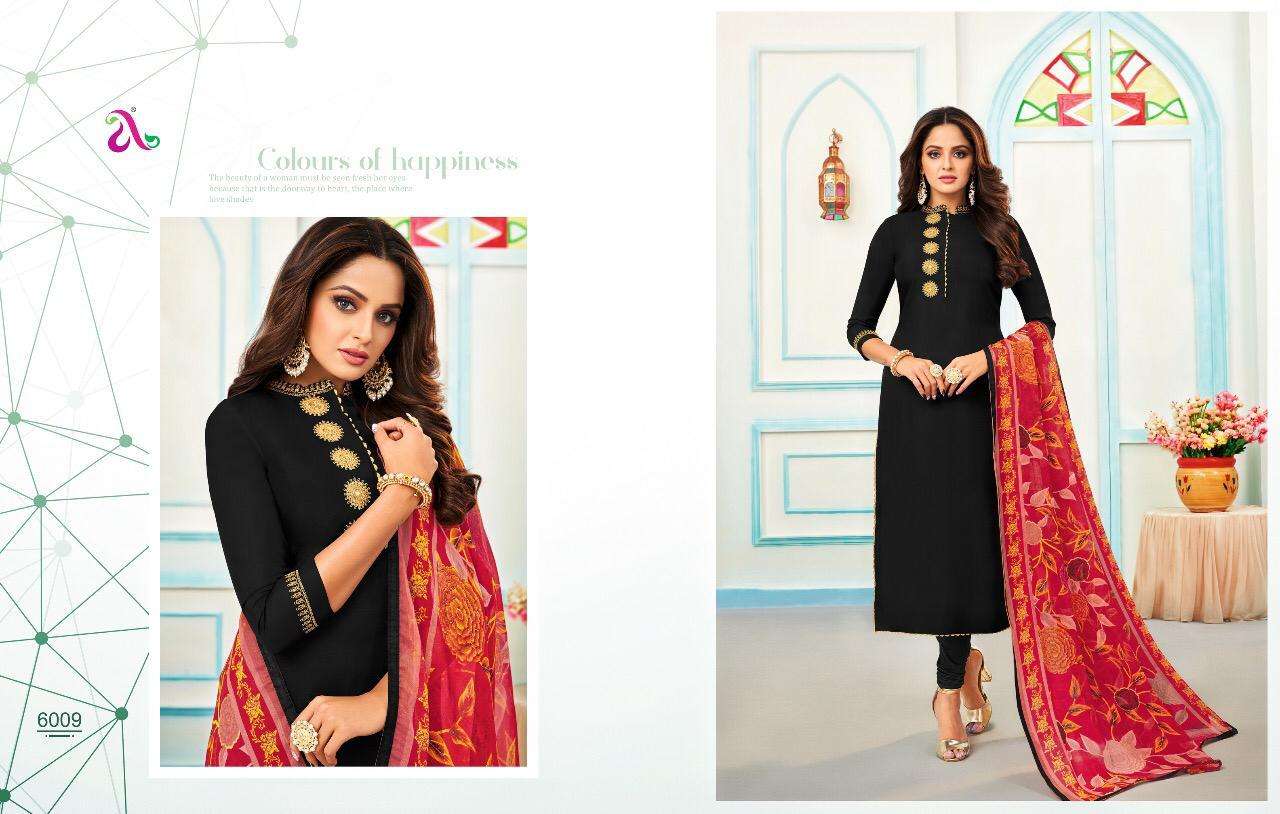DAIRY MILK VOL-30 BY ANGROOP PLUS 6003 TO 6018 SERIES DESIGNER SUITS BEAUTIFUL FANCY STYLISH COLORFUL PARTY WEAR & OCCASIONAL WEAR CHANDERI COTTON / MUSLIN SILK DRESSES AT WHOLESALE PRICE
