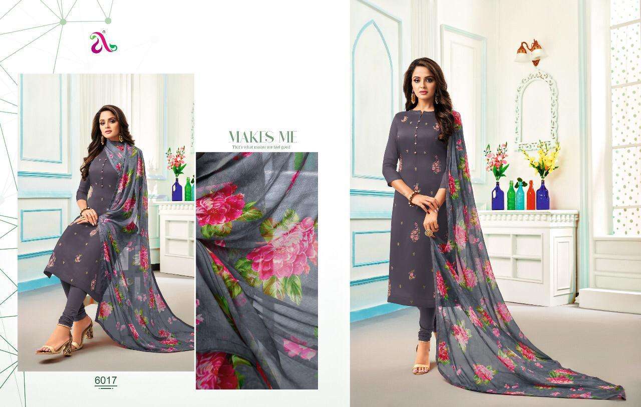 DAIRY MILK VOL-30 BY ANGROOP PLUS 6003 TO 6018 SERIES DESIGNER SUITS BEAUTIFUL FANCY STYLISH COLORFUL PARTY WEAR & OCCASIONAL WEAR CHANDERI COTTON / MUSLIN SILK DRESSES AT WHOLESALE PRICE