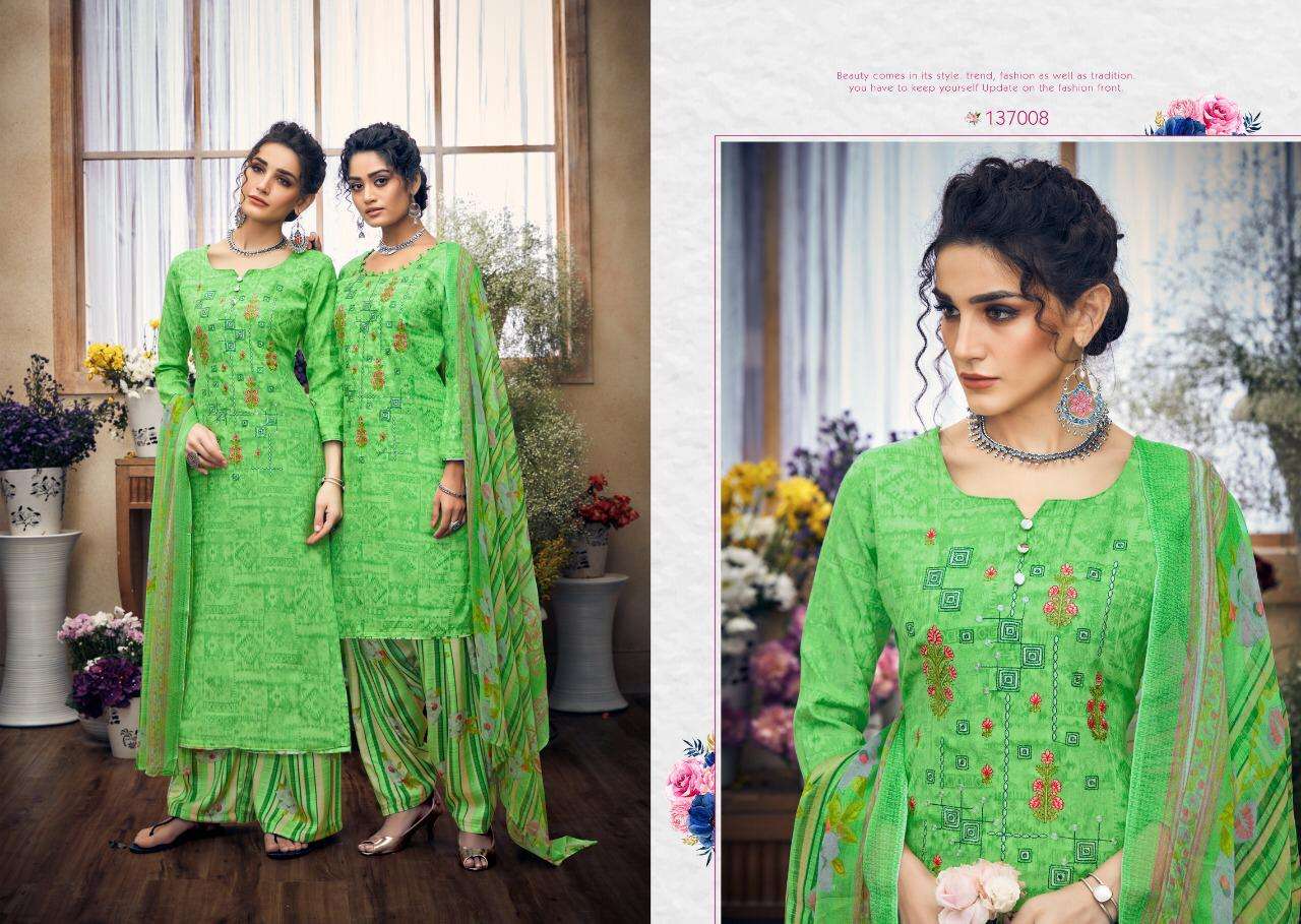 HUSSAN E PATIYALA BY KAY VEE 137001 TO 137008 SERIES DESIGNER PATIYALA SUITS BEAUTIFUL FANCY COLORFUL STYLISH PARTY WEAR & ETHNIC WEAR PURE PASHMINA JACQUARD SELF PRINTED WITH EMBROIDERY DRESSES AT WHOLESALE PRICE