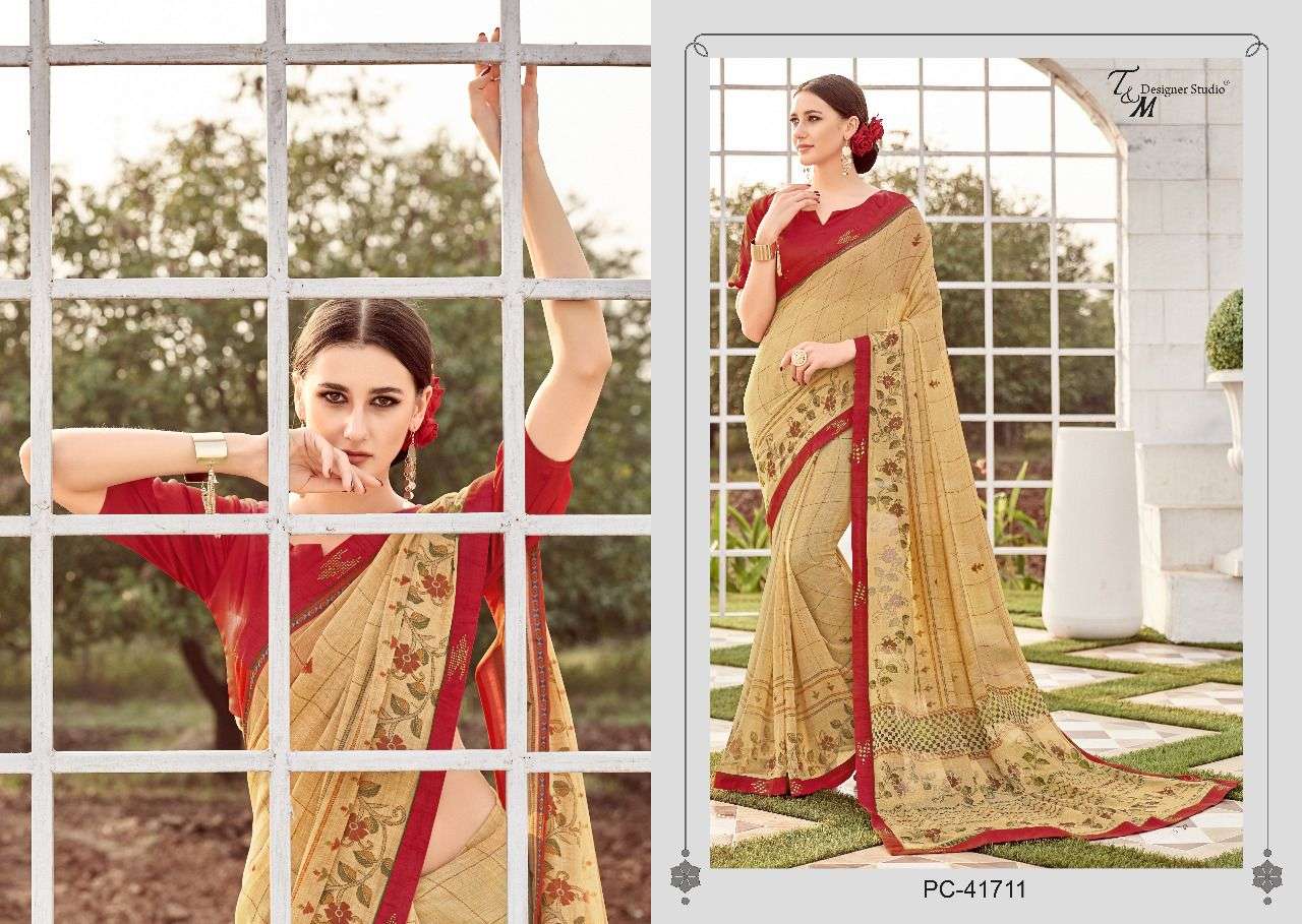 PANACHE ISSUE VOL-17 BY PANACHE 41709 TO 41722 SERIES INDIAN TRADITIONAL WEAR COLLECTION BEAUTIFUL STYLISH FANCY COLORFUL PARTY WEAR & OCCASIONAL WEAR PURE GEORGETTE DIGITAL PRINTED SAREES AT WHOLESALE PRICE