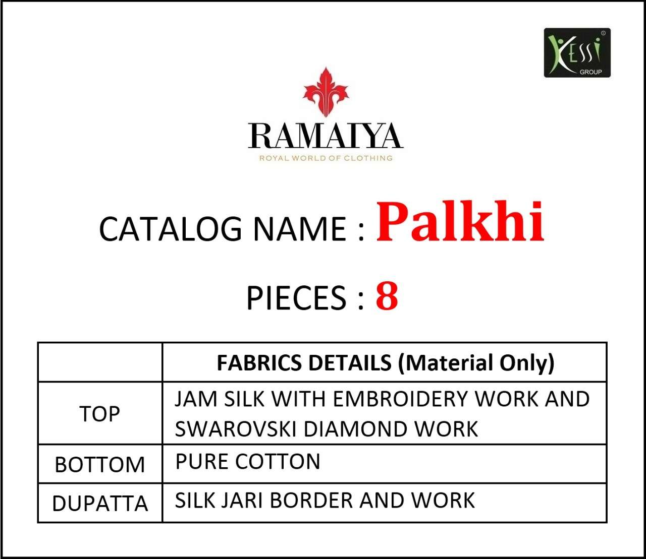 PALKHI BY RAMAIYA 10131 TO 10135 SERIES DESIGNER SUITS COLLECTION BEAUTIFUL STYLISH FANCY COLORFUL PARTY WEAR & OCCASIONAL WEAR JAM SILK EMBROIDERED DRESSES AT WHOLESALE PRICE