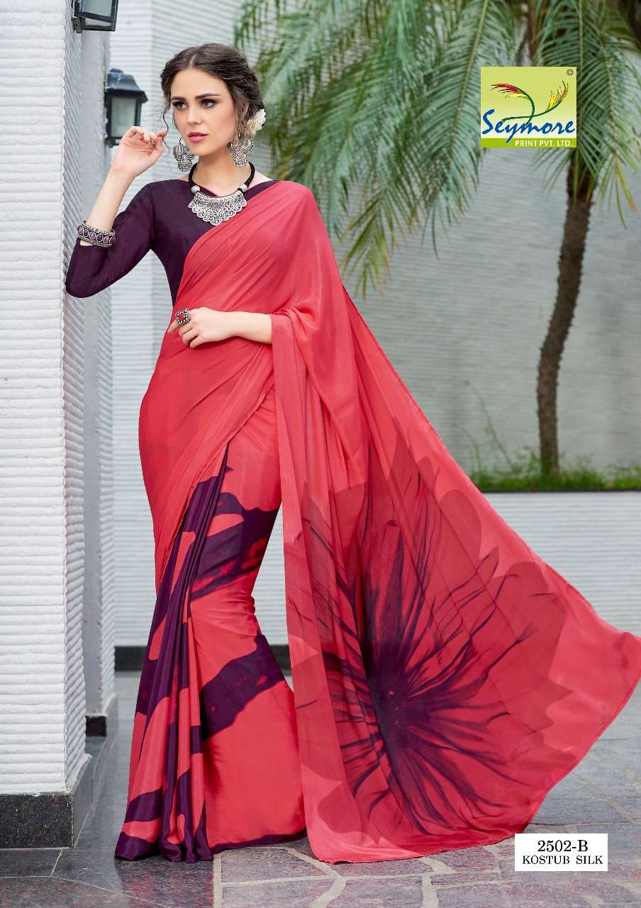 ALL TIME HIT BY SEYMORE PRINTS INDIAN TRADITIONAL WEAR COLLECTION BEAUTIFUL STYLISH FANCY COLORFUL PARTY WEAR & OCCASIONAL WEAR CREPE SAREES AT WHOLESALE PRICE
