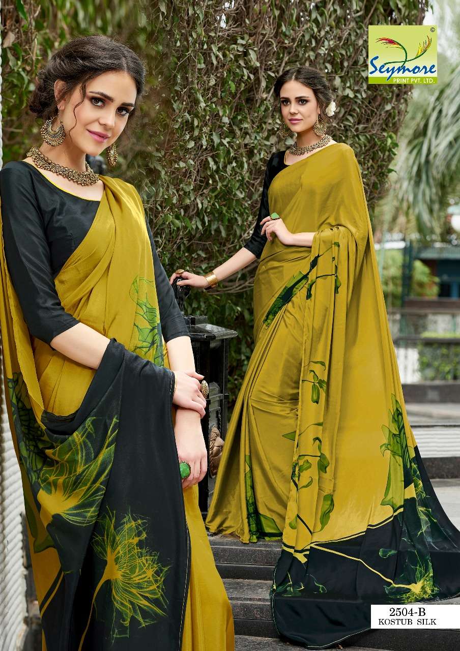 ALL TIME HIT BY SEYMORE PRINTS INDIAN TRADITIONAL WEAR COLLECTION BEAUTIFUL STYLISH FANCY COLORFUL PARTY WEAR & OCCASIONAL WEAR CREPE SAREES AT WHOLESALE PRICE