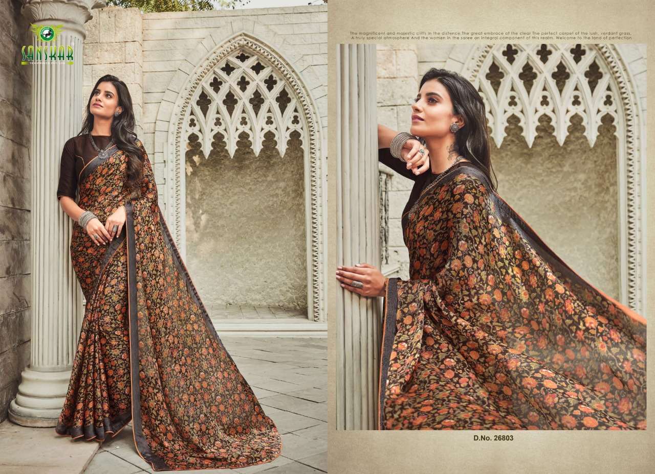 SHRUSHTI BY SASNKAR TEX PRINT 26801 TO 26812 SERIES INDIAN TRADITIONAL WEAR COLLECTION BEAUTIFUL STYLISH FANCY COLORFUL PARTY WEAR & OCCASIONAL WEAR SATIN PRINTED SAREES AT WHOLESALE PRICE