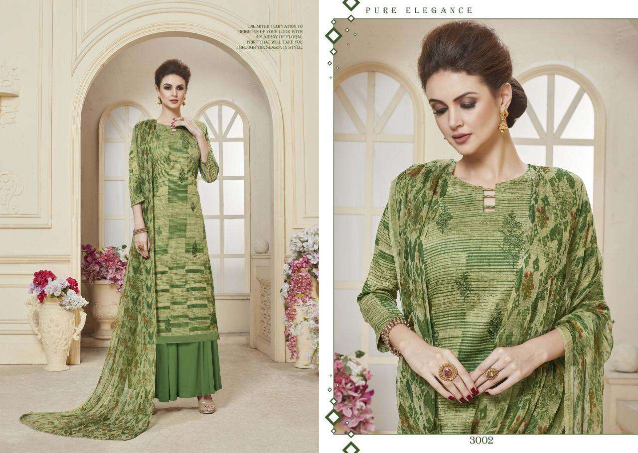 COTTON MANTRA VOL-3 BY CHANDRA FASHION 3001 TO 3008 SERIES BEAUTIFUL SUITS STYLISH FANCY COLORFUL PARTY WEAR & OCCASIONAL WEAR PURE JAM SATIN PRINT WITH EMBROIDERY WORK DRESSES AT WHOLESALE PRICE