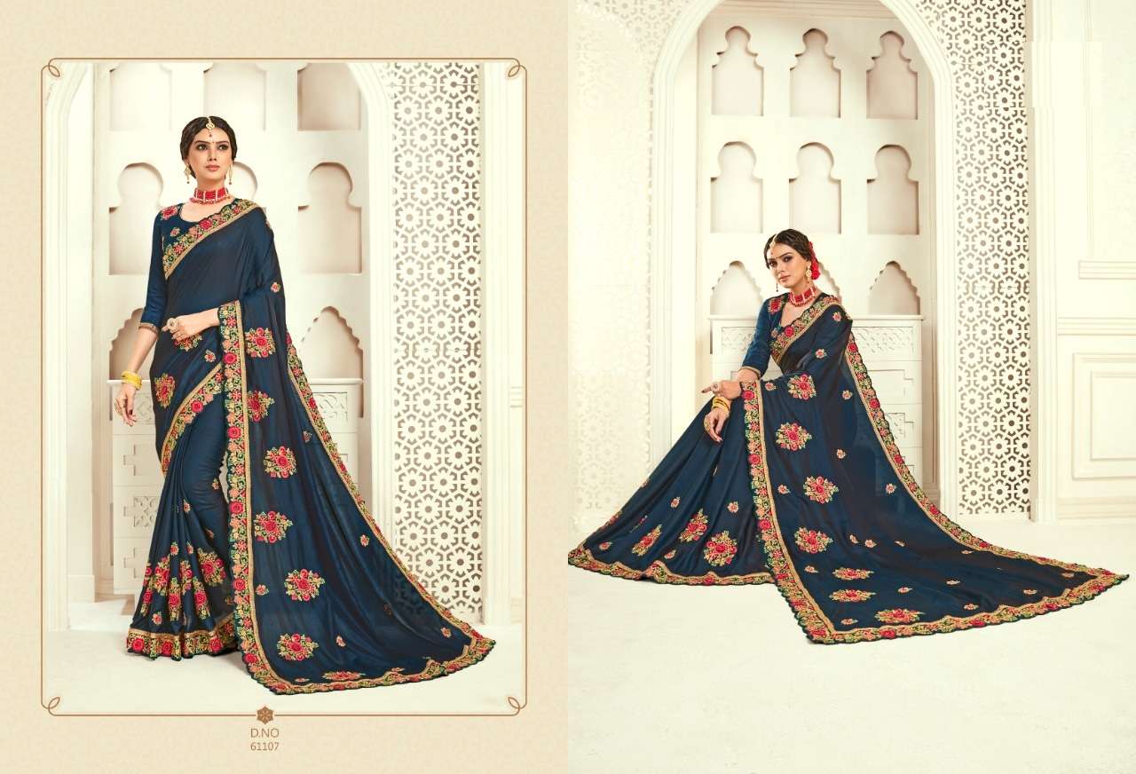 BRIDAL COLLECTION VOL-4 BY INDIAN WOMEN 61101 TO 61110 SERIES INDIAN TRADITIONAL WEAR COLLECTION BEAUTIFUL STYLISH FANCY COLORFUL PARTY WEAR & OCCASIONAL WEAR TWO TON SILK SAREES AT WHOLESALE PRICE