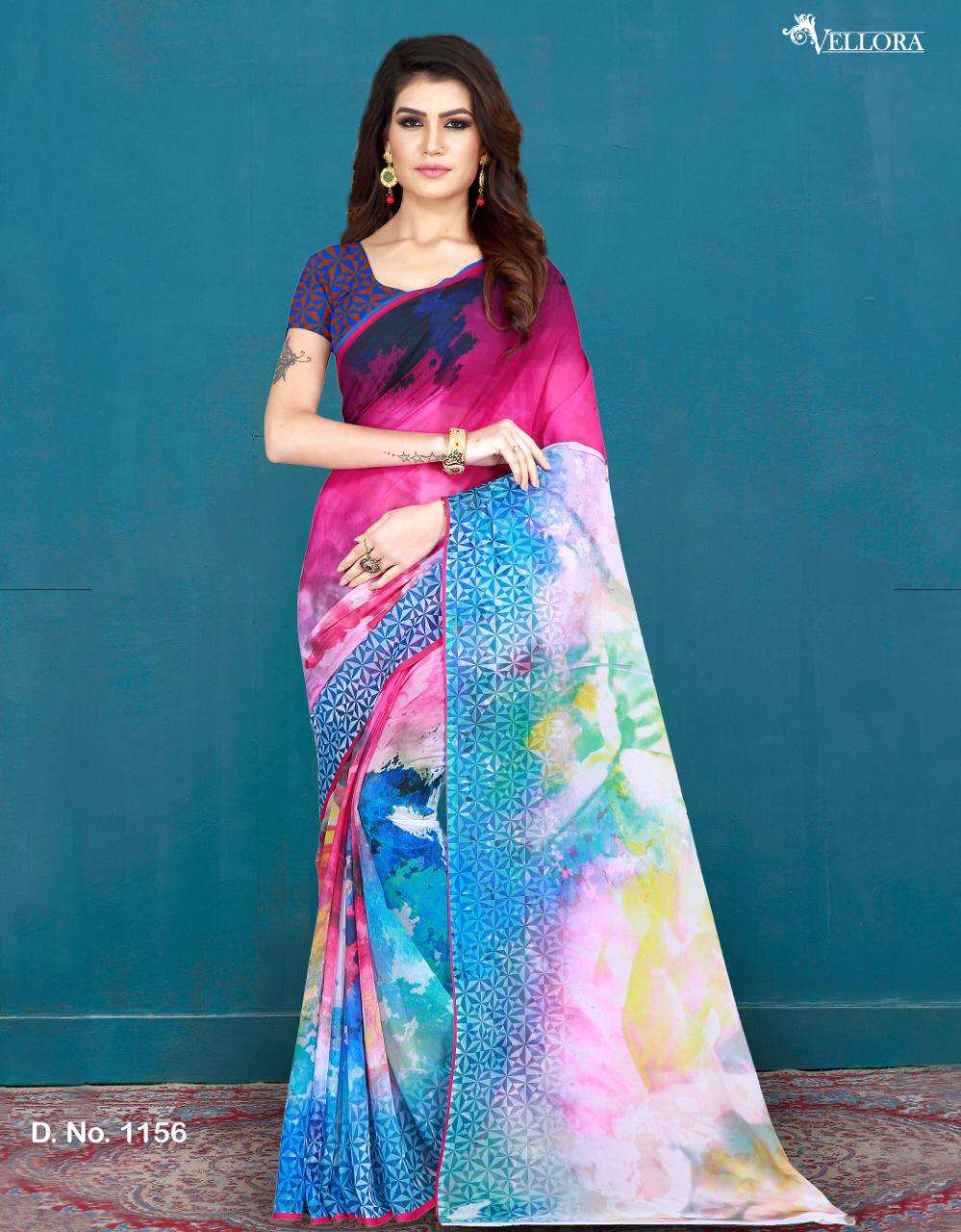 VELLORA SAREES VOL-5 BY VELLORA 1151 TO 1159 SERIES INDIAN TRADITIONAL WEAR COLLECTION BEAUTIFUL STYLISH FANCY COLORFUL PARTY WEAR & OCCASIONAL WEAR KHADI SILK/COTTON/NET SAREES AT WHOLESALE PRICE
