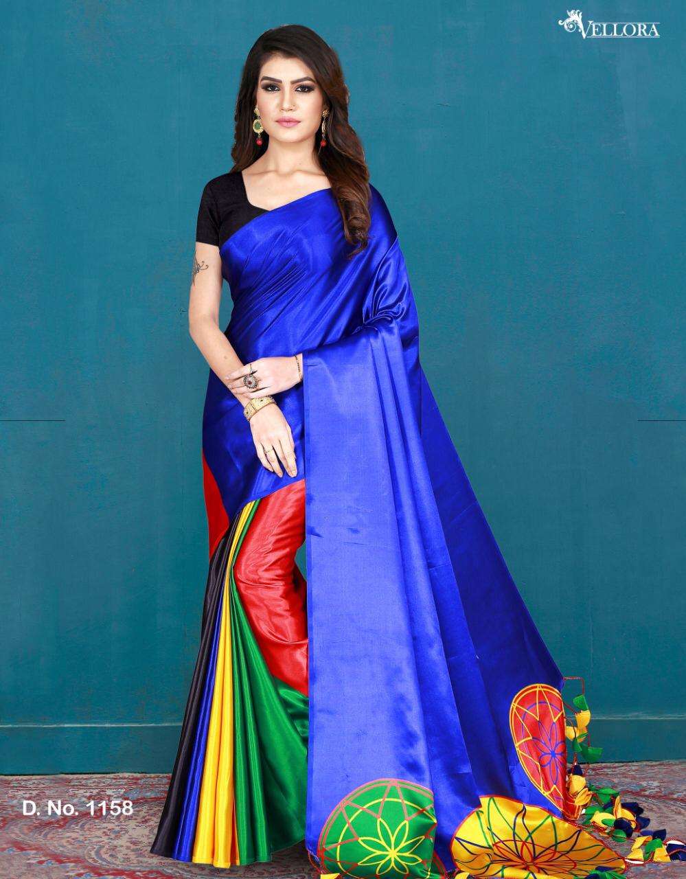 VELLORA SAREES VOL-5 BY VELLORA 1151 TO 1159 SERIES INDIAN TRADITIONAL WEAR COLLECTION BEAUTIFUL STYLISH FANCY COLORFUL PARTY WEAR & OCCASIONAL WEAR KHADI SILK/COTTON/NET SAREES AT WHOLESALE PRICE