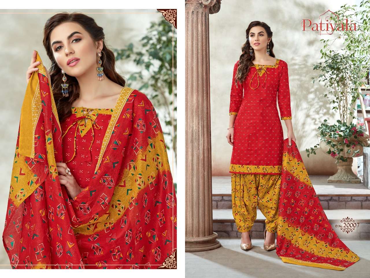 PATIYALA VOL-20 BY GANESHA 20007 TO 20018 SERIES BEAUTIFUL PATIYALA SUITS STYLISH FANCY COLORFUL PARTY WEAR & OCCASIONAL WEAR PURE COTTON PRINT DRESSES AT WHOLESALE PRICE
