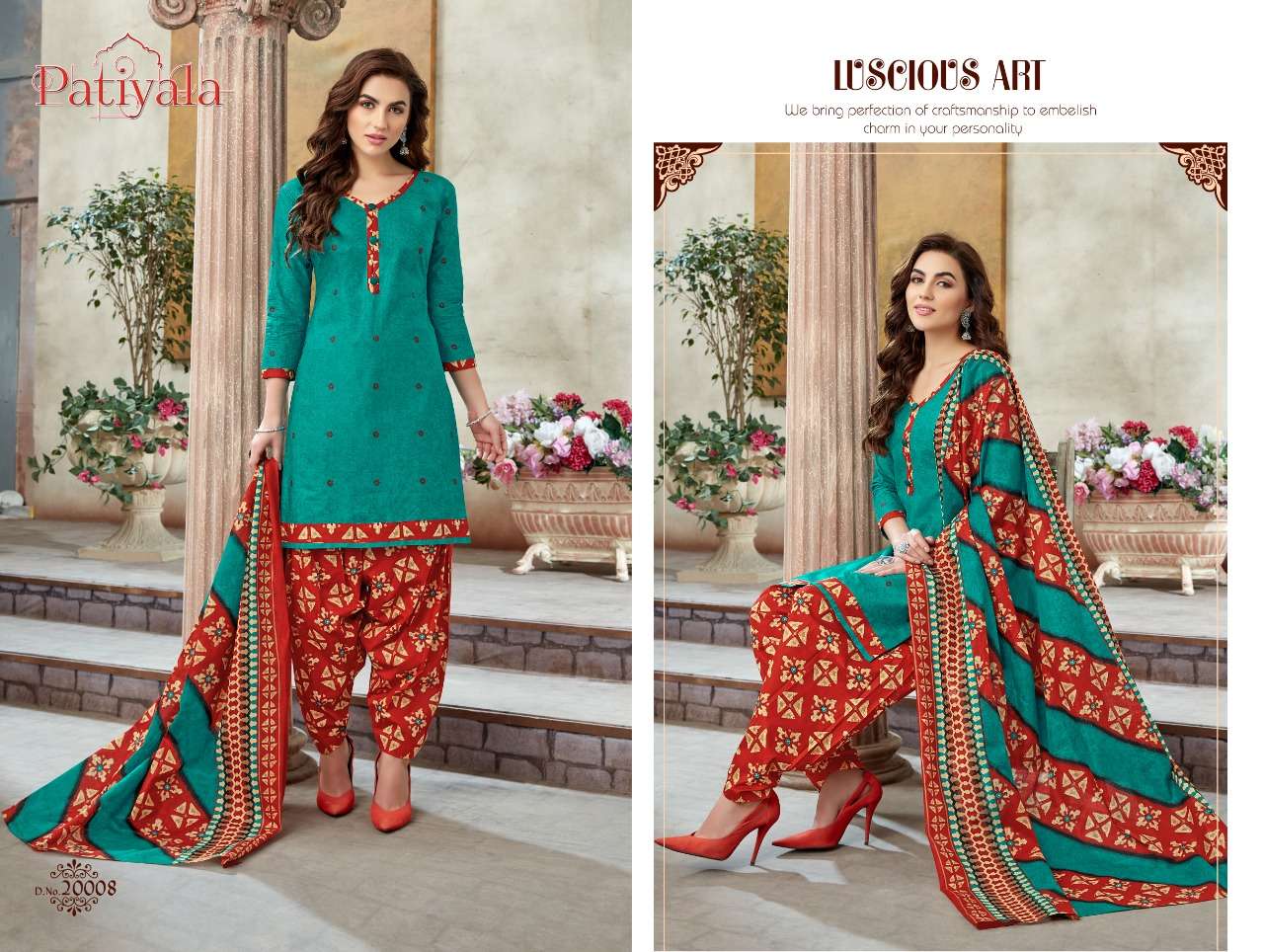 PATIYALA VOL-20 BY GANESHA 20007 TO 20018 SERIES BEAUTIFUL PATIYALA SUITS STYLISH FANCY COLORFUL PARTY WEAR & OCCASIONAL WEAR PURE COTTON PRINT DRESSES AT WHOLESALE PRICE