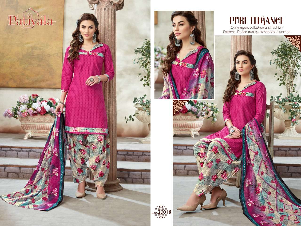 PATIYALA VOL-20 BY GANESHA 20007 TO 20018 SERIES BEAUTIFUL PATIYALA SUITS STYLISH FANCY COLORFUL PARTY WEAR & OCCASIONAL WEAR PURE COTTON PRINT DRESSES AT WHOLESALE PRICE