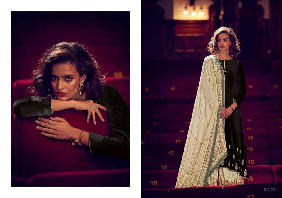 THE SIGNATURE COLLECTION BY VARSHA 21 TO 27 SERIES DESIGNER SHARARA SUITS COLLECTION BEAUTIFUL STYLISH COLORFUL FANCY PARTY WEAR & OCCASIONAL WEAR TUSSAR SILK WITH CODING WORK DRESSES AT WHOLESALE PRICE