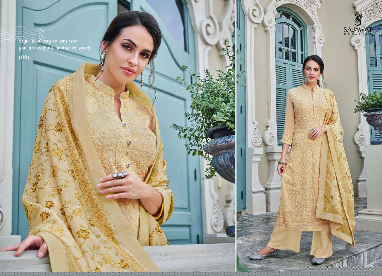 LAKHANVI VOL-2 BY SAJAWAT CREATION 1081 TO 1086 SERIES BEAUTIFUL SUITS COLLECTION BEAUTIFUL STYLISH FANCY COLORFUL CASUAL WEAR & ETHNIC WEAR PURE FAUX GEORGETTE DRESSES AT WHOLESALE PRICE