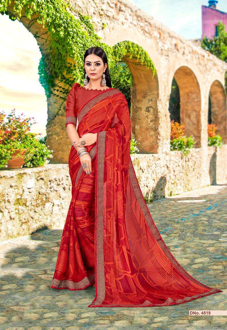 KUM KUM BY PRIYA PARIDHI 4518 TO 4527 SERIES INDIAN TRADITIONAL WEAR COLLECTION BEAUTIFUL STYLISH FANCY COLORFUL PARTY WEAR & OCCASIONAL WEAR MOSS PRINTED SAREES AT WHOLESALE PRICE