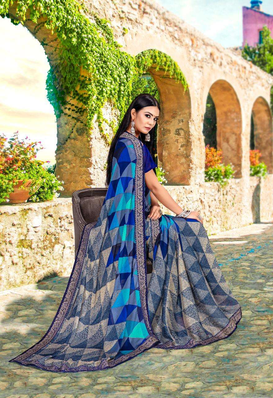 KUM KUM BY PRIYA PARIDHI 4518 TO 4527 SERIES INDIAN TRADITIONAL WEAR COLLECTION BEAUTIFUL STYLISH FANCY COLORFUL PARTY WEAR & OCCASIONAL WEAR MOSS PRINTED SAREES AT WHOLESALE PRICE