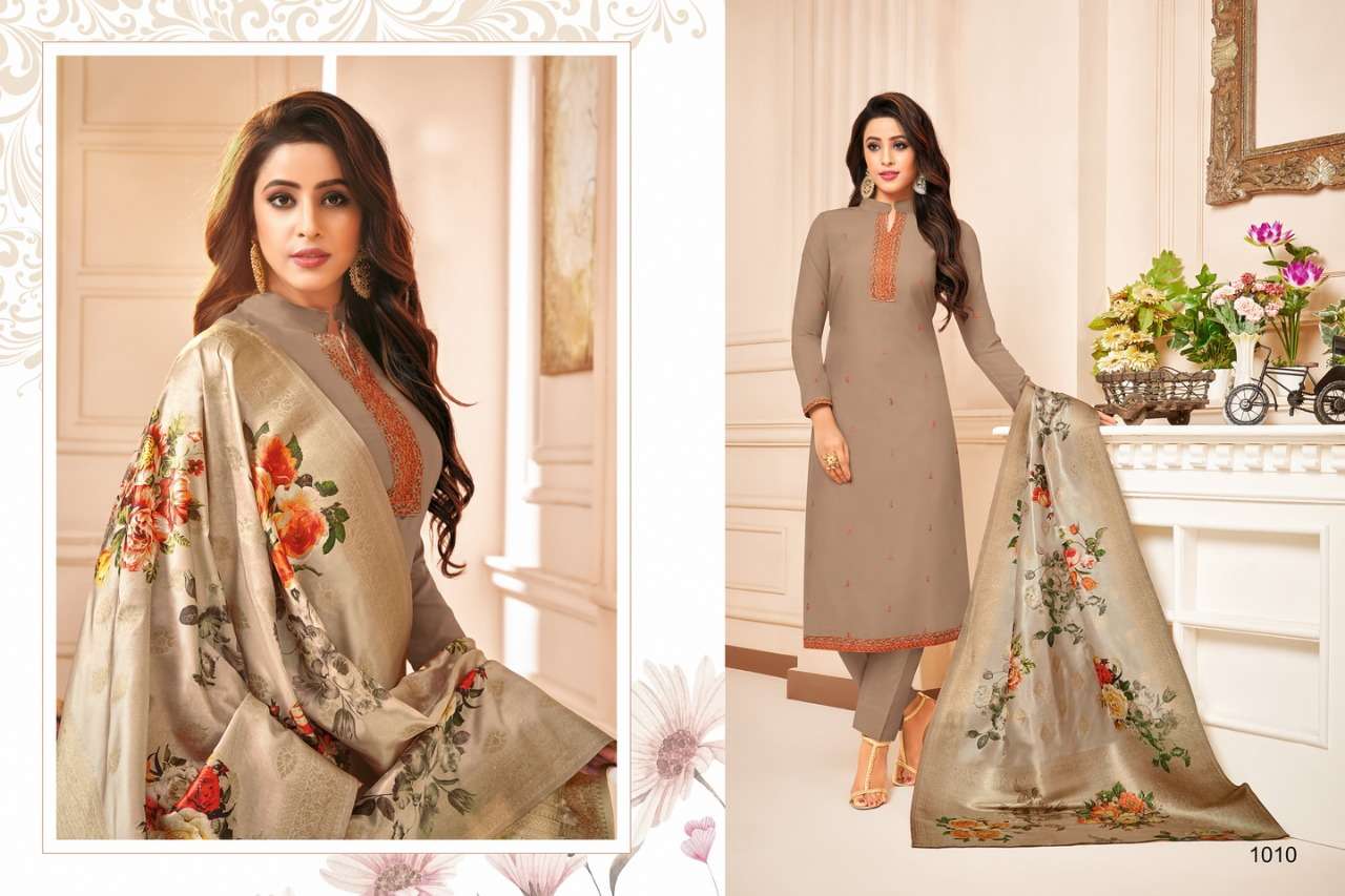 SHEHNAZ BY SAMAIRA FASHION 1008 TO 1015 SERIES DESIGNER SUITS COLLECTION BEAUTIFUL STYLISH FANCY COLORFUL PARTY WEAR & OCCASIONAL WEAR MUSLIN SILK WITH EMBROIDERY DRESSES AT WHOLESALE PRICE