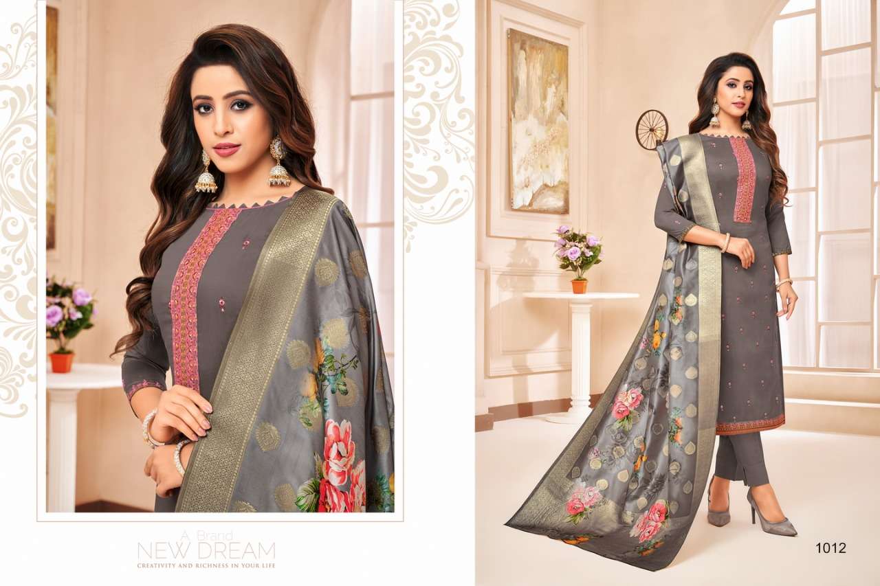 SHEHNAZ BY SAMAIRA FASHION 1008 TO 1015 SERIES DESIGNER SUITS COLLECTION BEAUTIFUL STYLISH FANCY COLORFUL PARTY WEAR & OCCASIONAL WEAR MUSLIN SILK WITH EMBROIDERY DRESSES AT WHOLESALE PRICE