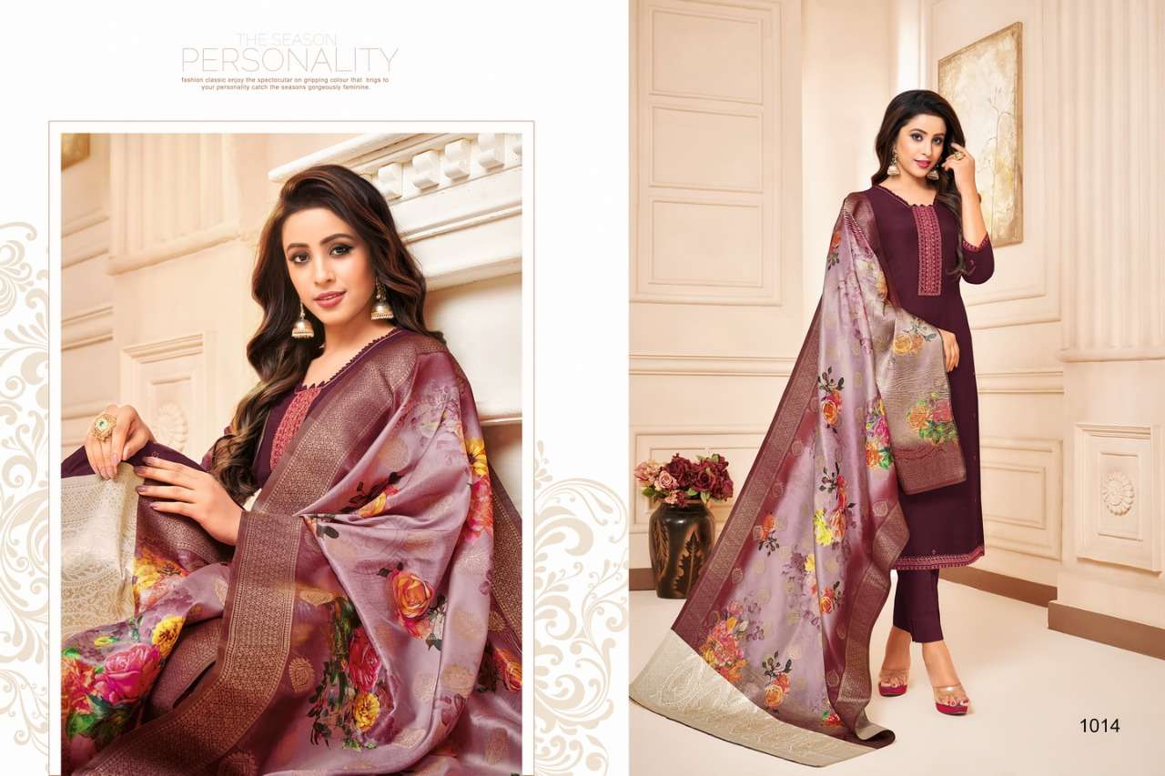 SHEHNAZ BY SAMAIRA FASHION 1008 TO 1015 SERIES DESIGNER SUITS COLLECTION BEAUTIFUL STYLISH FANCY COLORFUL PARTY WEAR & OCCASIONAL WEAR MUSLIN SILK WITH EMBROIDERY DRESSES AT WHOLESALE PRICE