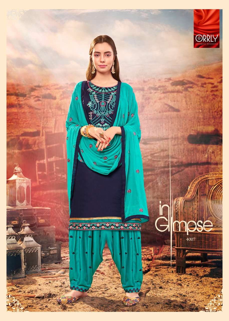ORRLY VOL-2 BY ORRLY 4005 TO 4009 SERIES BEAUTIFUL STYLISH FANCY COLORFUL CASUAL WEAR & ETHNIC WEAR JAM SILK COTTON WITH EMBROIDERY DRESSES AT WHOLESALE PRICE