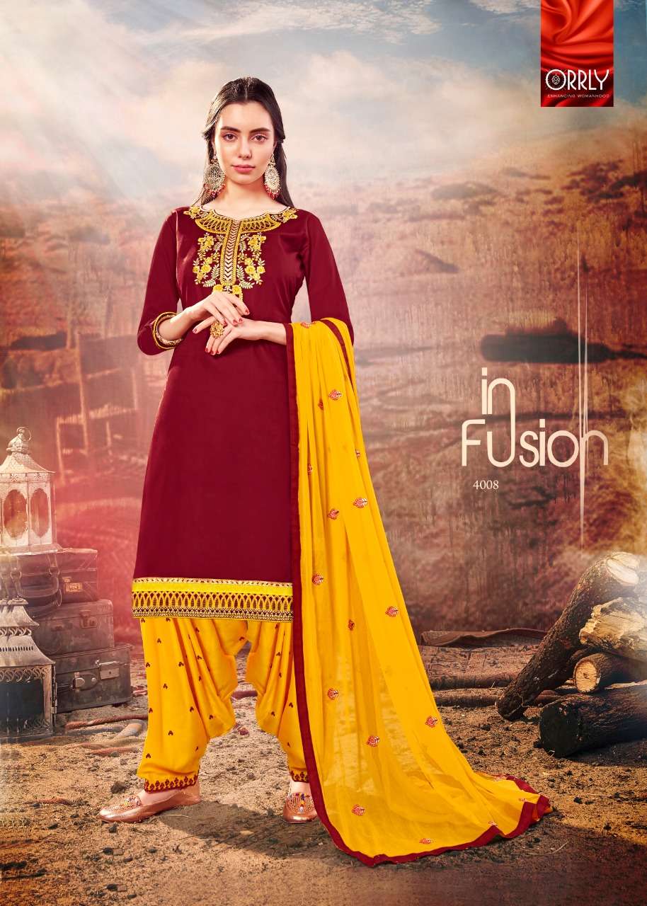 ORRLY VOL-2 BY ORRLY 4005 TO 4009 SERIES BEAUTIFUL STYLISH FANCY COLORFUL CASUAL WEAR & ETHNIC WEAR JAM SILK COTTON WITH EMBROIDERY DRESSES AT WHOLESALE PRICE