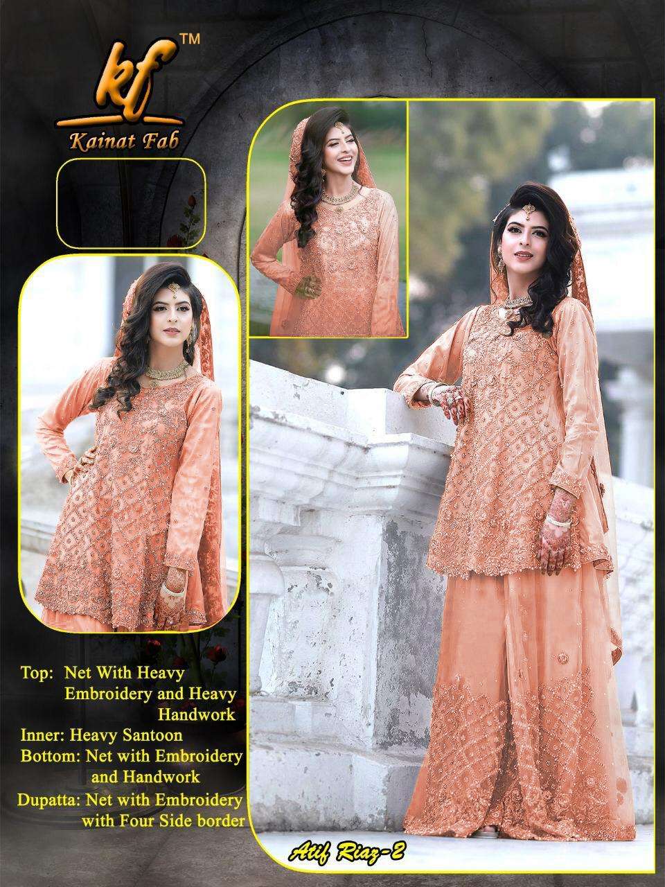 KAINAT VOL-3 BY KAINAT FAB A TO D SERIES BEAUTIFUL SHARARA SUITS STYLISH FANCY COLORFUL PARTY WEAR & ETHNIC WEAR NET WITH EMBROIDERY DRESSES AT WHOLESALE PRICE