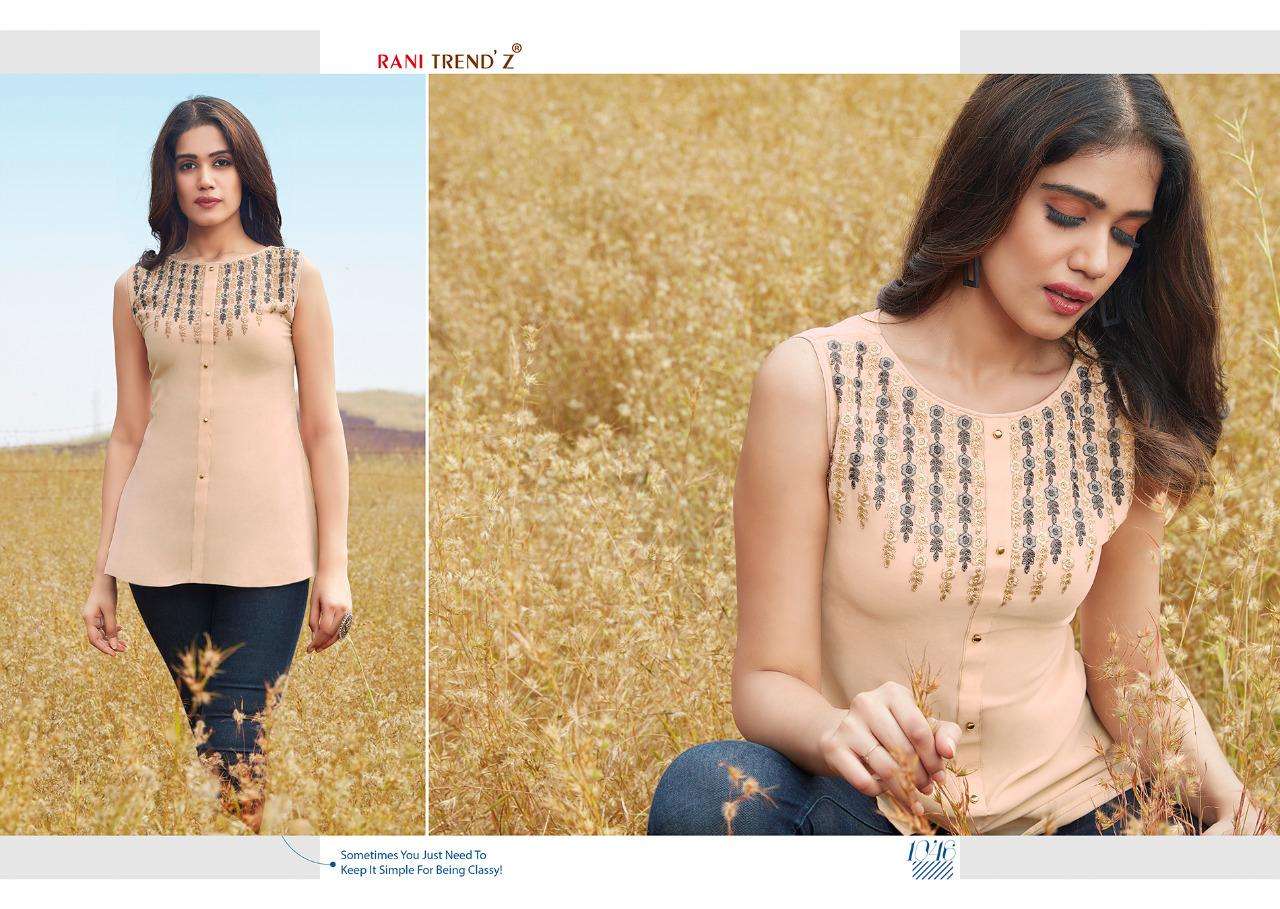 TOP MODEL VOL-6 NX BY RANI TRENDZ BEAUTIFUL STYLISH COLORFUL FANCY PARTY WEAR & ETHNIC WEAR & READY TO WEAR HEAVY FAUX GEORGETTE KURTIS AT WHOLESALE PRICE