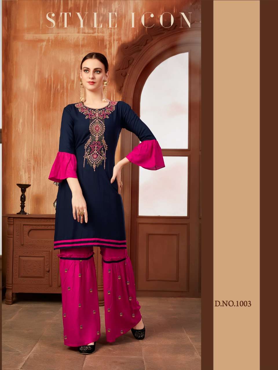 INAAYA BY AYUSH FASHION 1002 TO 1006 SERIES STYLISH FANCY BEAUTIFUL COLORFUL CASUAL WEAR & ETHNIC WEAR RAYON KURTIS WITH BOTTOM AT WHOLESALE PRICE