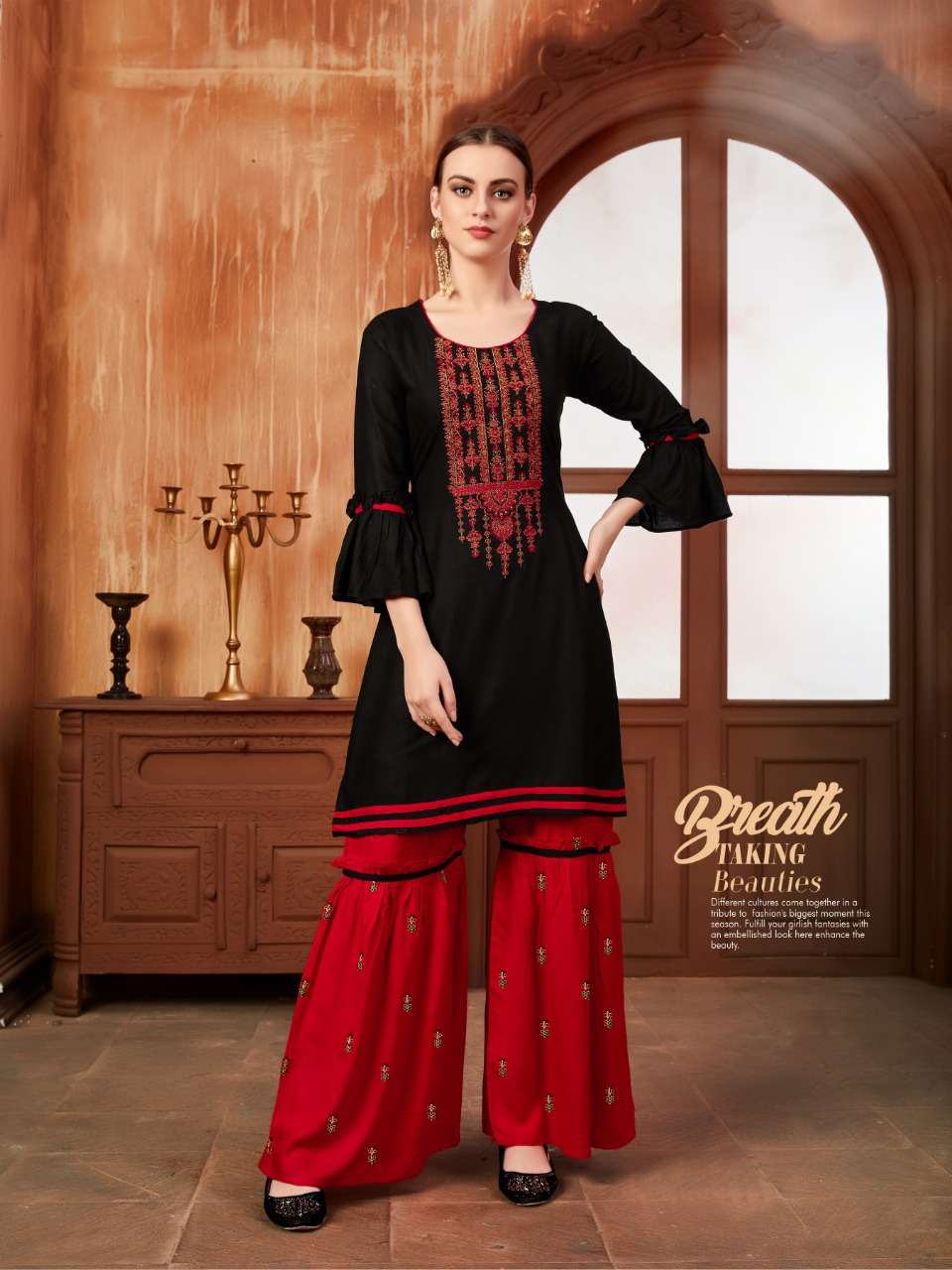 INAAYA BY AYUSH FASHION 1002 TO 1006 SERIES STYLISH FANCY BEAUTIFUL COLORFUL CASUAL WEAR & ETHNIC WEAR RAYON KURTIS WITH BOTTOM AT WHOLESALE PRICE