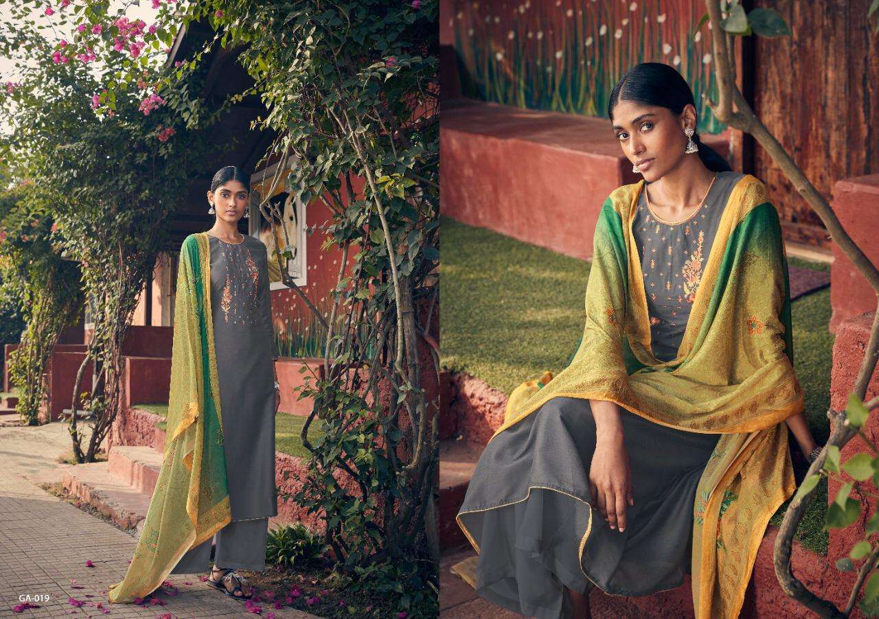EMERALD BY ANGROOP PLUS 018 TO 023 SERIES BEAUTIFUL STYLISH SUITS FANCY COLORFUL CASUAL WEAR & ETHNIC WEAR & READY TO WEAR PURE JAM SILK COTTON PRINT WITH EMBROIDERED DRESSES AT WHOLESALE PRICE