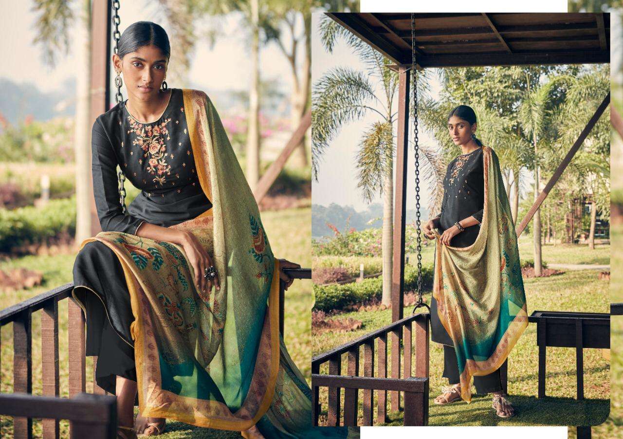 EMERALD BY ANGROOP PLUS 018 TO 023 SERIES BEAUTIFUL STYLISH SUITS FANCY COLORFUL CASUAL WEAR & ETHNIC WEAR & READY TO WEAR PURE JAM SILK COTTON PRINT WITH EMBROIDERED DRESSES AT WHOLESALE PRICE