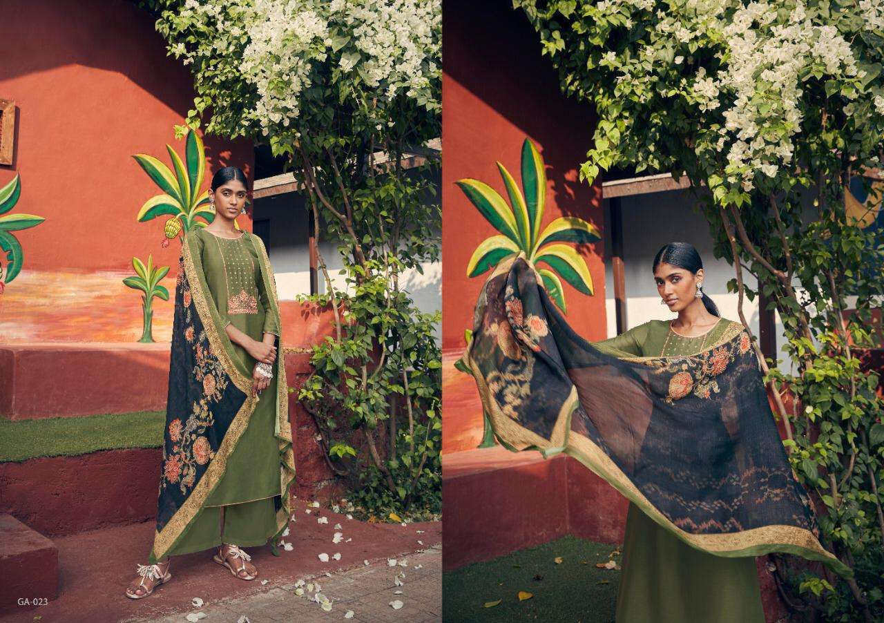 EMERALD BY ANGROOP PLUS 018 TO 023 SERIES BEAUTIFUL STYLISH SUITS FANCY COLORFUL CASUAL WEAR & ETHNIC WEAR & READY TO WEAR PURE JAM SILK COTTON PRINT WITH EMBROIDERED DRESSES AT WHOLESALE PRICE