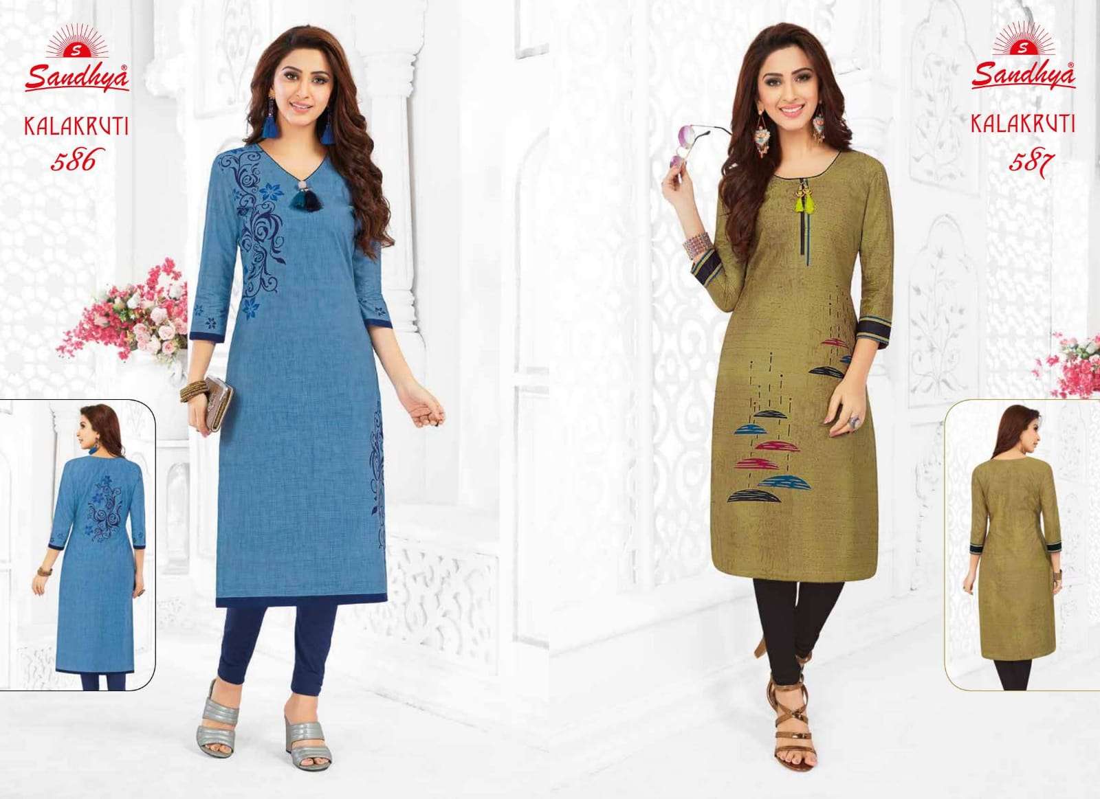 KALAKRUTI VOL-19 BY SANDHYA 581 TO 600 SERIES BEAUTIFUL COLORFUL STYLISH FANCY CASUAL WEAR & ETHNIC WEAR & READY TO WEAR PURE COTTON PRINTED KURTIS AT WHOLESALE PRICE