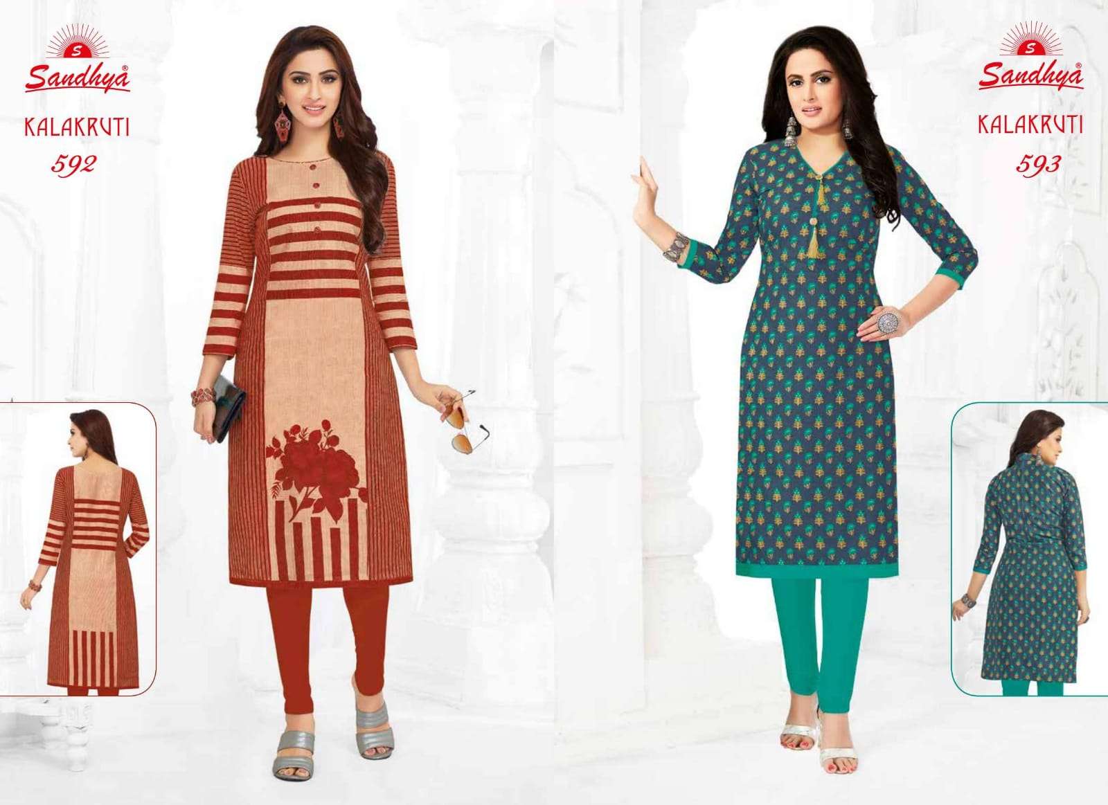 KALAKRUTI VOL-19 BY SANDHYA 581 TO 600 SERIES BEAUTIFUL COLORFUL STYLISH FANCY CASUAL WEAR & ETHNIC WEAR & READY TO WEAR PURE COTTON PRINTED KURTIS AT WHOLESALE PRICE
