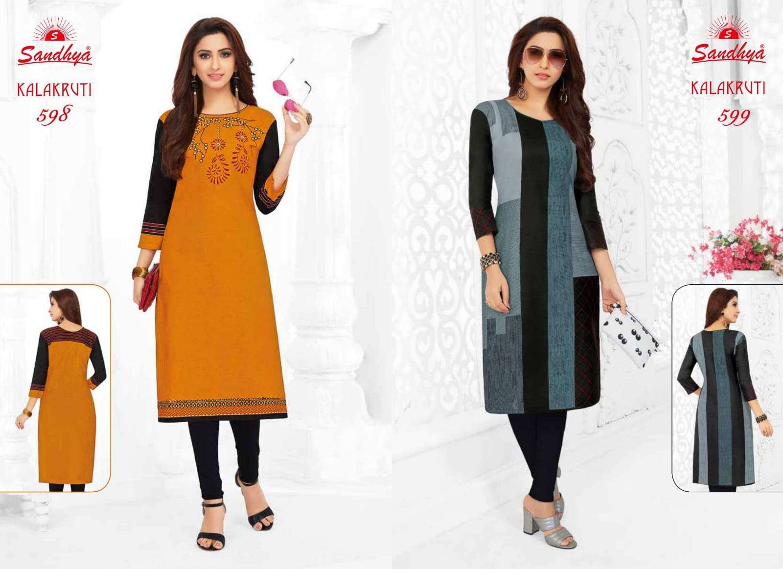 KALAKRUTI VOL-19 BY SANDHYA 581 TO 600 SERIES BEAUTIFUL COLORFUL STYLISH FANCY CASUAL WEAR & ETHNIC WEAR & READY TO WEAR PURE COTTON PRINTED KURTIS AT WHOLESALE PRICE