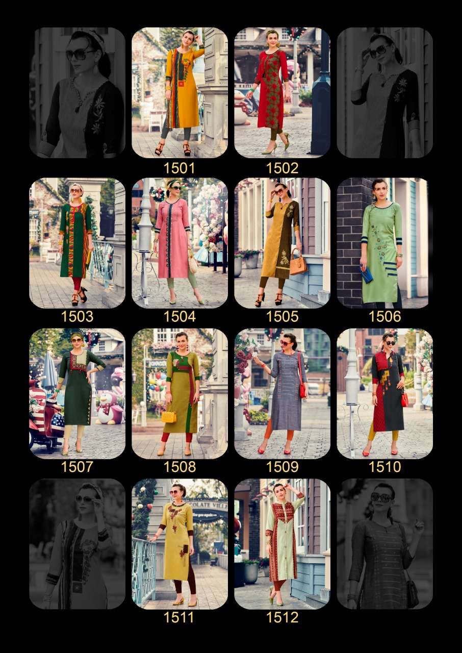 HONEY VOL-15 BY SAWAN CREATION 1501 TO 1512 SERIES BEAUTIFUL COLORFUL STYLISH FANCY CASUAL WEAR & ETHNIC WEAR & READY TO WEAR HEAVY RAYON PRINTED KURTIS AT WHOLESALE PRICE