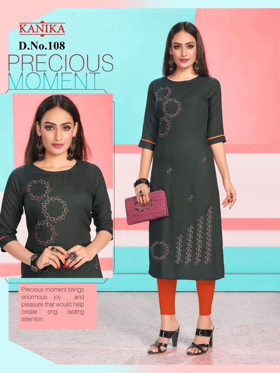 ANERI VOL-1 BY KANIKA 101 TO 108 SERIES STYLISH FANCY BEAUTIFUL COLORFUL CASUAL WEAR & ETHNIC WEAR RAYON SLUB EMBROIDERED KURTIS AT WHOLESALE PRICE
